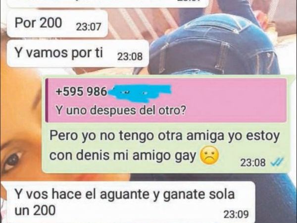 La ofreció por G. 200 mil sin que ella lo sepa