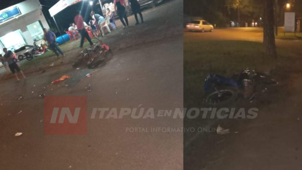 CHOQUE FRONTAL ENTRE MOTOCICLETAS DEJA UN FALLECIDO EN BELLA VISTA.