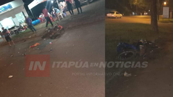 CHOQUE FRONTAL ENTRE MOTOCICLETAS DEJA UN FALLECIDO EN BELLA VISTA. 