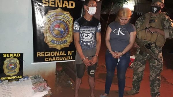Capturan a pareja de microtraficantes en Caaguazú
