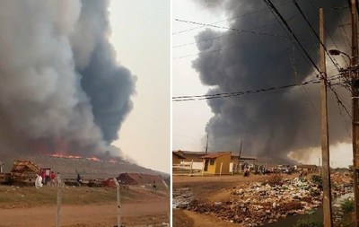 Otra vez se incendia Cateura y pobladores deben dejar sus viviendas - ADN Paraguayo