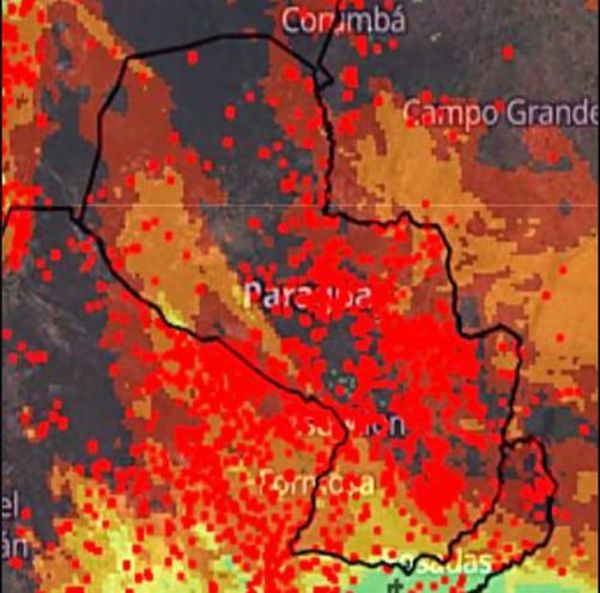 Paraguay registra más de 7.000 focos de calor en las últimas 24 horas » Ñanduti