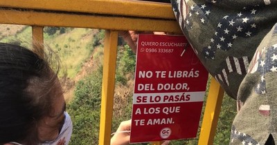 La Nación / Colocan mensajes contra el suicidio