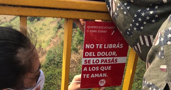 La Nación / Colocan mensajes contra el suicidio