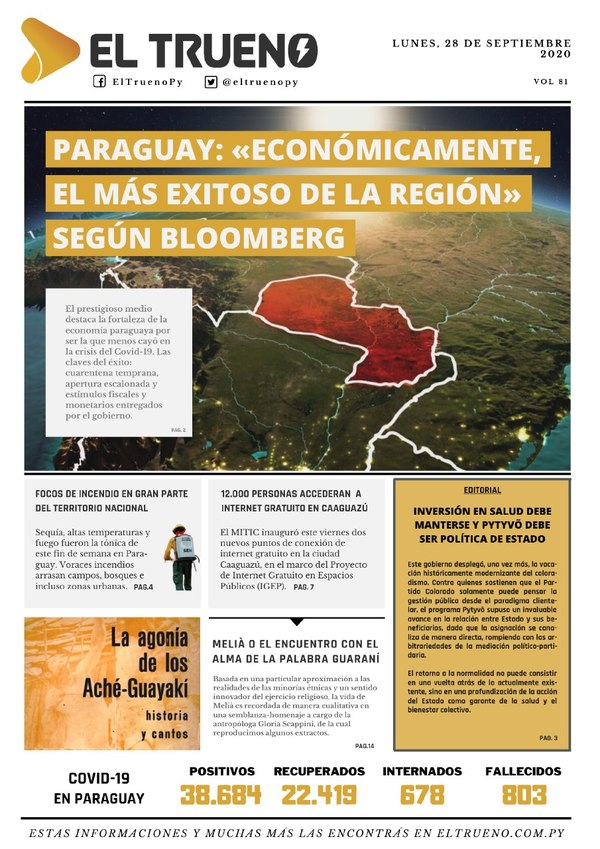 E-paper 28 de Septiembre 2020 - El Trueno