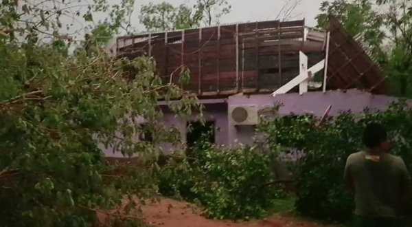 Localidades del norte del país fueron afectadas por fuertes vientos y caída de granizos