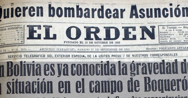 La Nación / Paraguay en la historia: Boquerón, qué hacer en caso de un ataque aéreo sobre Asunción