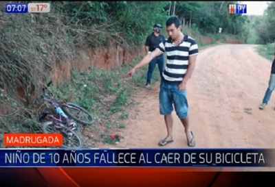 Niño muere tras caerse de su bicicleta en Itapúa