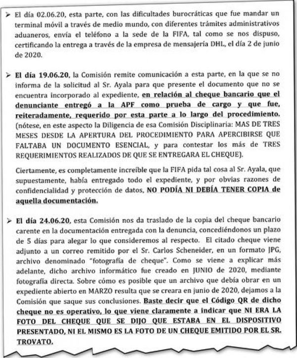Defensa acusa a Harrison de proveer foto del cheque