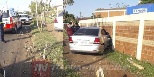 ENCARNACIÓN: CONDUCTOR ALCOHOLIZADO CHOCÓ CONTRA UNA MURALLA