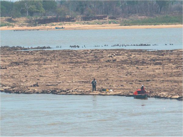 Con detector de metales van a buscar diamantes en el islote