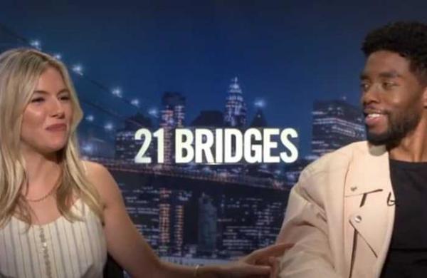 Chadwick Boseman dio parte de su sueldo para que Sienna Miller recibiera un pago justo en 21 Bridges - SNT