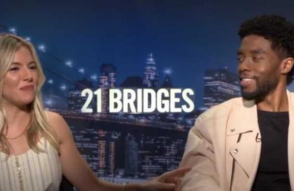 Chadwick Boseman dio parte de su sueldo para que Sienna Miller recibiera un pago justo en 21 Bridges - C9N