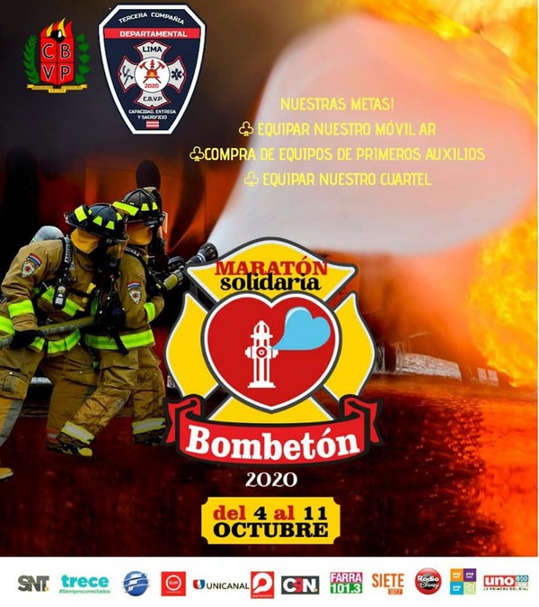 Bombetón 2020: bomberos piden ayuda para continuar salvando vidas