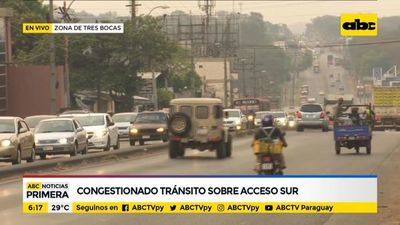 Congestionado tránsito sobre Acceso Sur - ABC Noticias - ABC Color