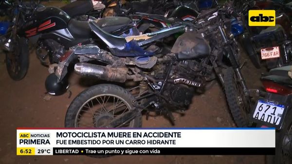 Motociclista muere tras accidente en Capiatá - ABC Noticias - ABC Color