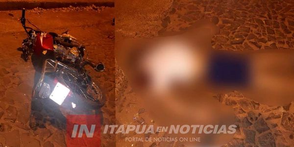 JOVEN FALLECIÓ TRAS CAER DE SU MOTOCICLETA EN ARROYO PORÁ