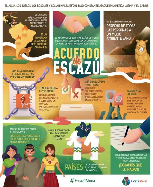 Piden ratificar el Acuerdo de Escazú