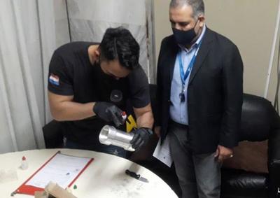 Antidrogas hallan cocaína en cilindro de uso industrial con destino a Hong Kong