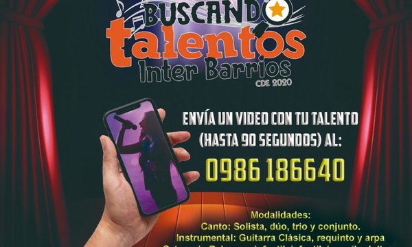 Convocan a casting virtual «Buscando Talentos Interbarrios CDE 2020»