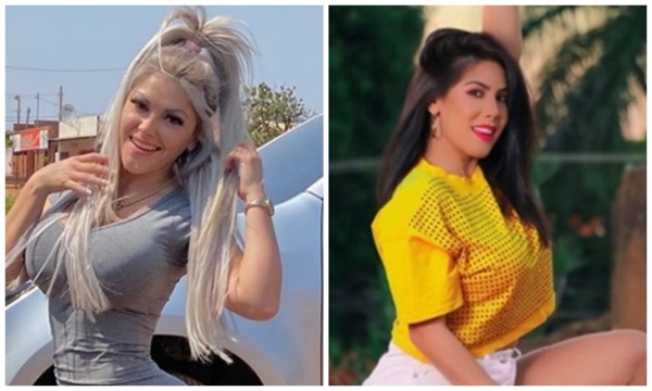 Nadia Aranda y Yenys Olmedo en una competencia de “garganta profunda”