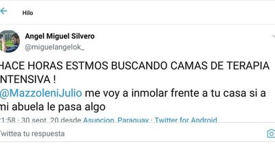 La Nación / Joven busca terapia para su abuela y amenaza con inmolarse frente a casa de Mazzoleni