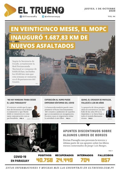 E-paper 1 de Octubre 2020 - El Trueno
