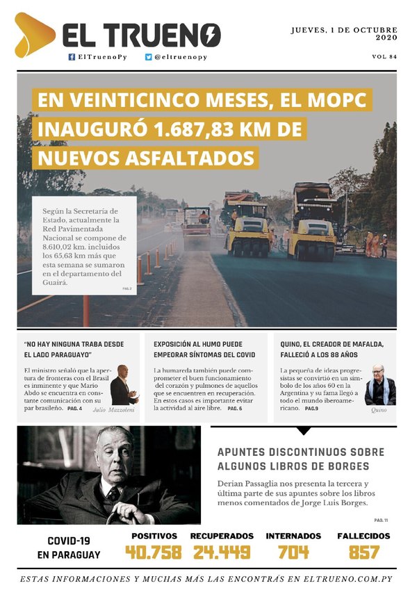 E-paper 1 de Octubre 2020 - El Trueno