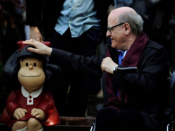 La niña rebelde Mafalda y el mundo lloran la partida del querido Quino
