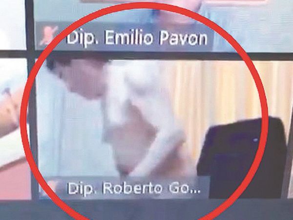 Diputado semidesnudo: "Me saqué la camisa porque se me derramó el tereré"