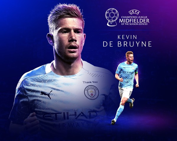 Kevin de Bruyne es el mejor centrocampista de la Champions 2019/20