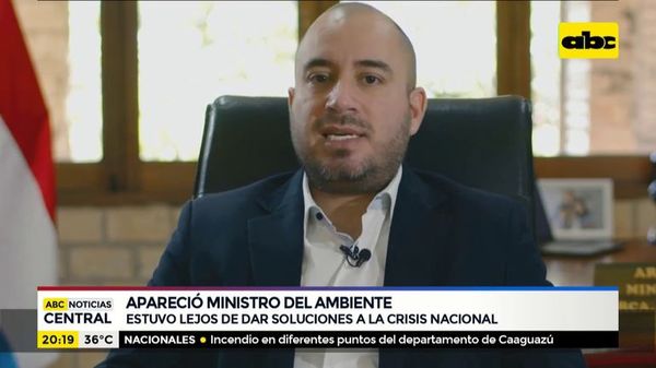 ¡Al fin apareció el ministro del ambiente! - ABC Noticias - ABC Color