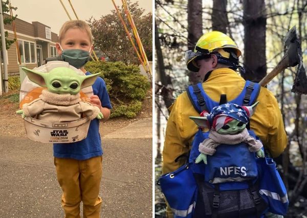Carver, el pequeño que obsequió un baby Yoda a los bomberos “para que no se sientan solos” - Megacadena — Últimas Noticias de Paraguay