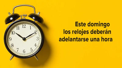 ¡No te olvides! Este domingo cambia la hora