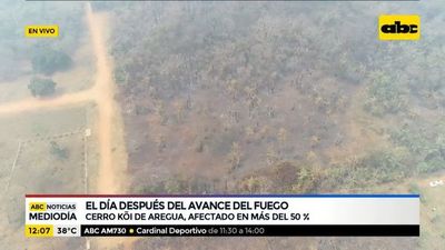 Cerro Kõi de Areguá, afectado por el fuego en más del 50% - ABC Noticias - ABC Color