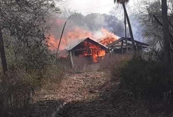 General Bruguez: hombre muere calcinado al quedar atrapado en medio de un incendio forestal - Nacionales - ABC Color