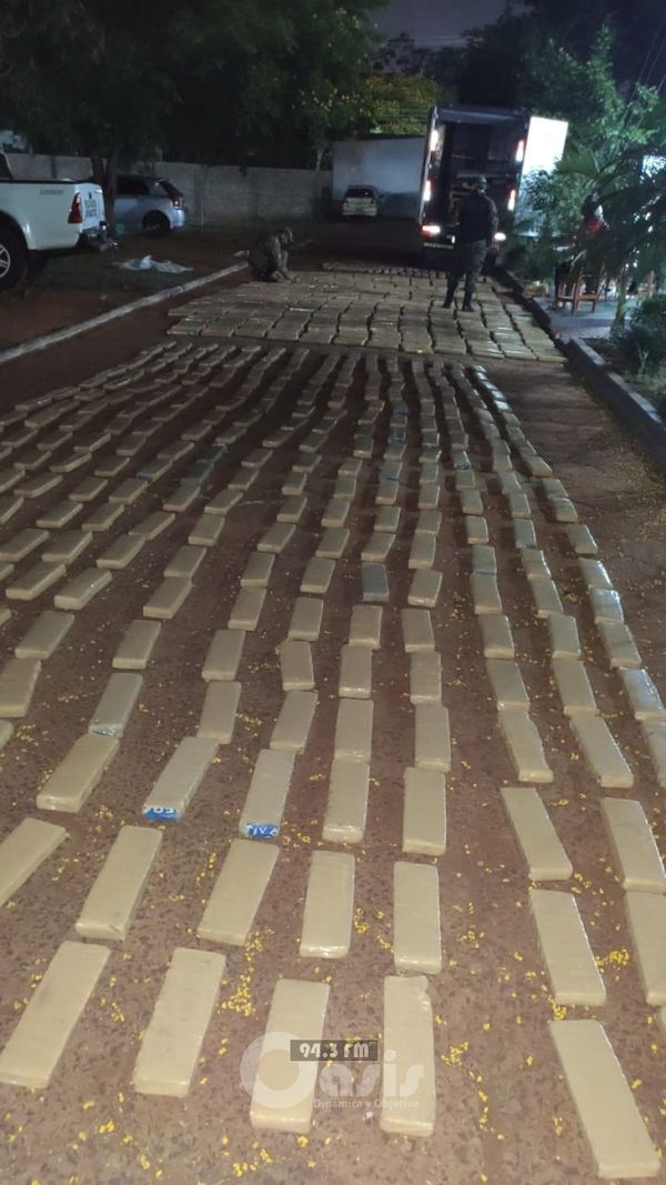 Incautaron alrededor de 1.400 kilos de marihuana en Pedro Juan