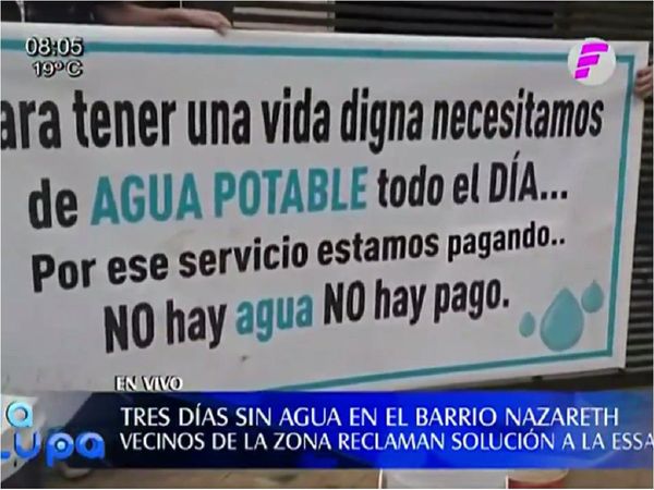 Pobladores reclaman servicio de Esapp tras tres días sin agua