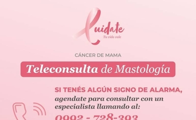 HOY / Octubre Rosa: Habilitan teleconsulta para mastología