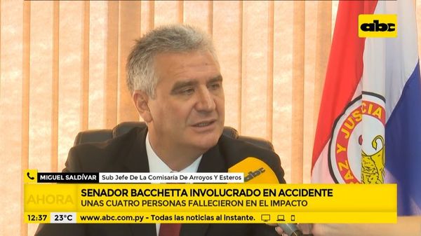Senador Enrique Bacchetta, involucrado en fatal accidente - ABC Noticias - ABC Color