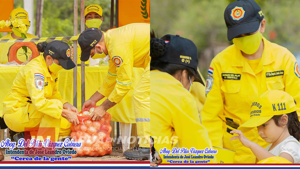 EXITOSA PRIMERA JORNADA DE COLECTA BOMBERIL EN JOSÉ LEANDRO OVIEDO