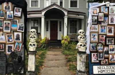 Profesor de historia decoró su casa para Halloween con los 'verdaderos horrores' de 2020 - C9N