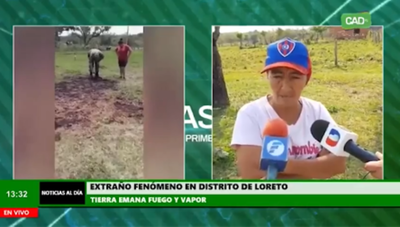 Extraña emanación de humo y fuego de la tierra preocupa a pobladores de Loreto