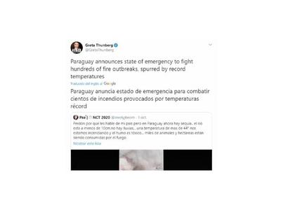Greta se hace eco de los   incendios