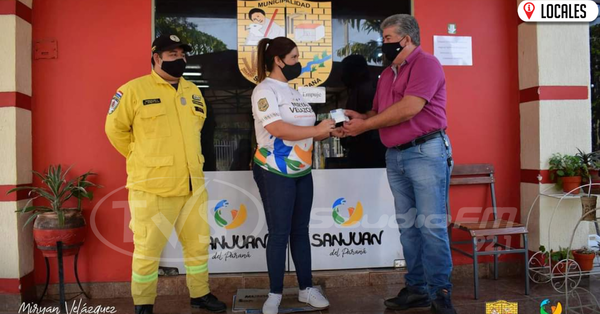 Bomberos Amarillos reciben millonario aporte departe de la Municipalidad de San Juan del Pná