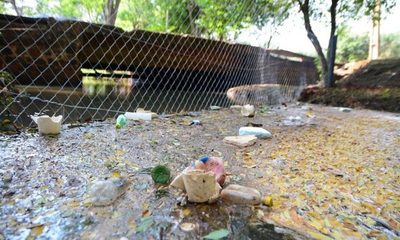 Red de drenaje retiene las basuras de los inconscientes en arroyo Amambay – Diario TNPRESS