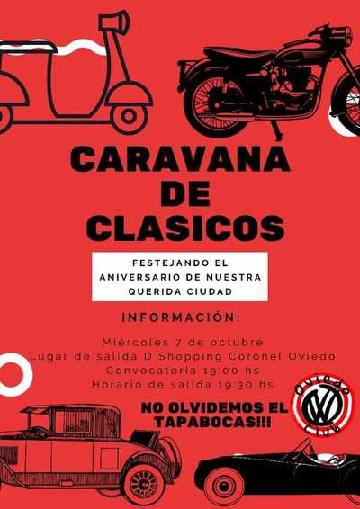 DESFILE DE CLÁSICOS EN HOMENAJE A CORONEL OVIEDO