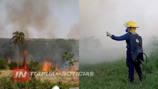 INTENSO COMBATE AL FUEGO EN NATALIO.