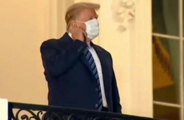 Donald Trump vuelve a romper todos los protocolos sanitarios tras recibir el alta - C9N