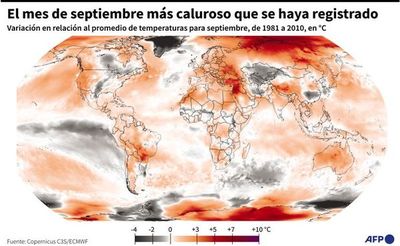 Septiembre, el mes más caluroso - Mundo - ABC Color